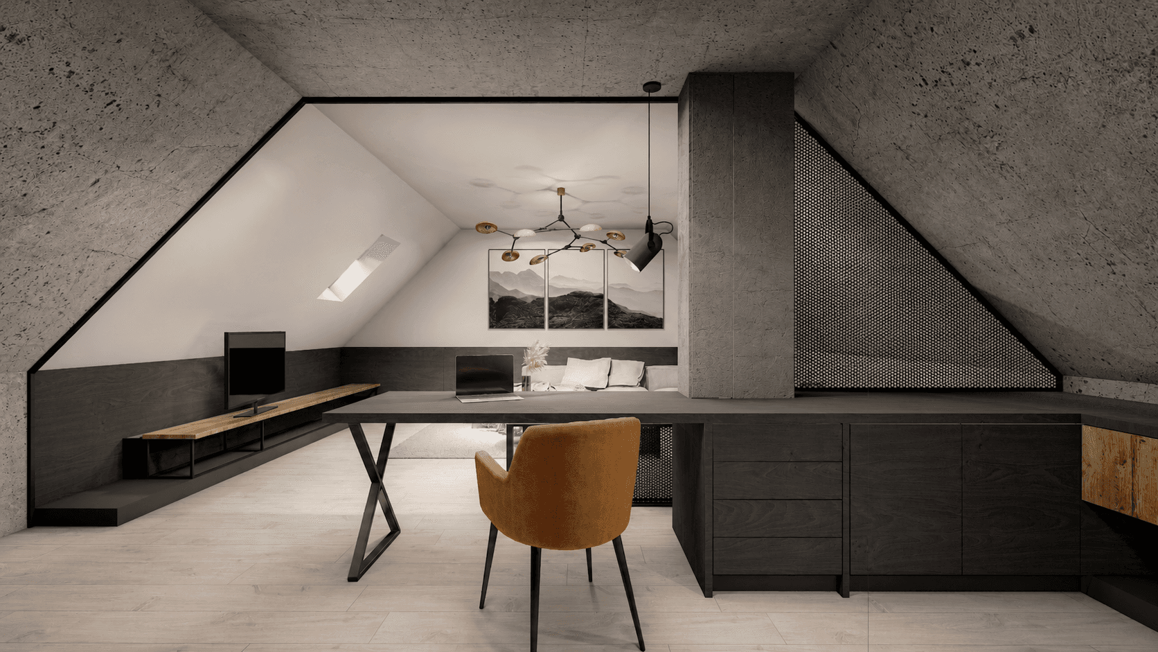 Mansardă Penthouse Tractorul — Interior, Brașov (imagine 4)