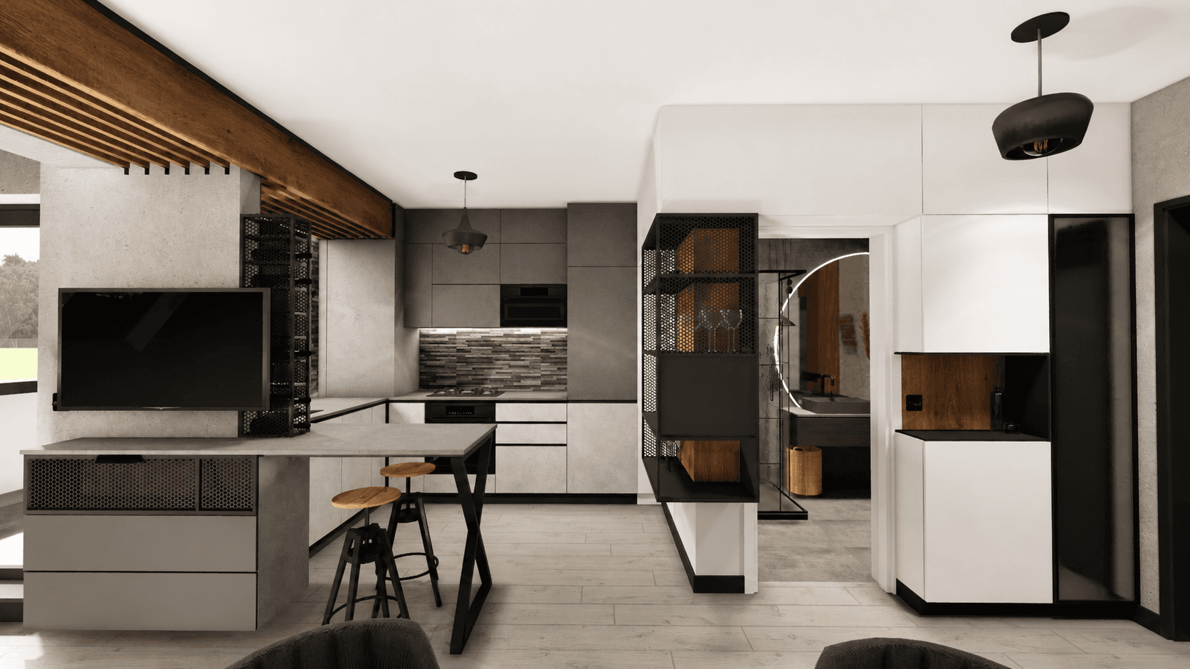 Penthouse Tractorul — Interior, Brașov (imagine 4)